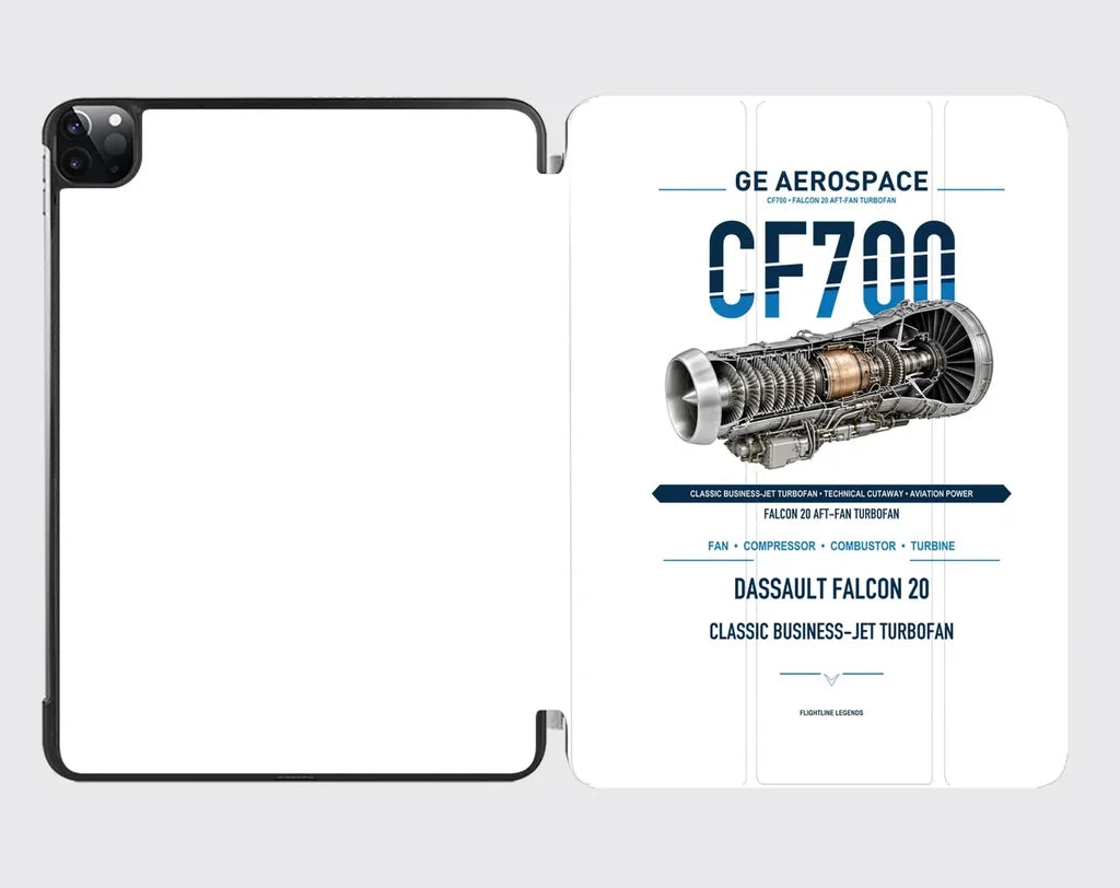 CF700 design on white ipad tablet case