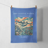 Thumbnail for VINTAGE G4035 - The Coastal Patrol - Designed Towels design on blue