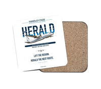 Thumbnail for Handley Page HPR.7 Dart Herald design on white 1 piece coaster