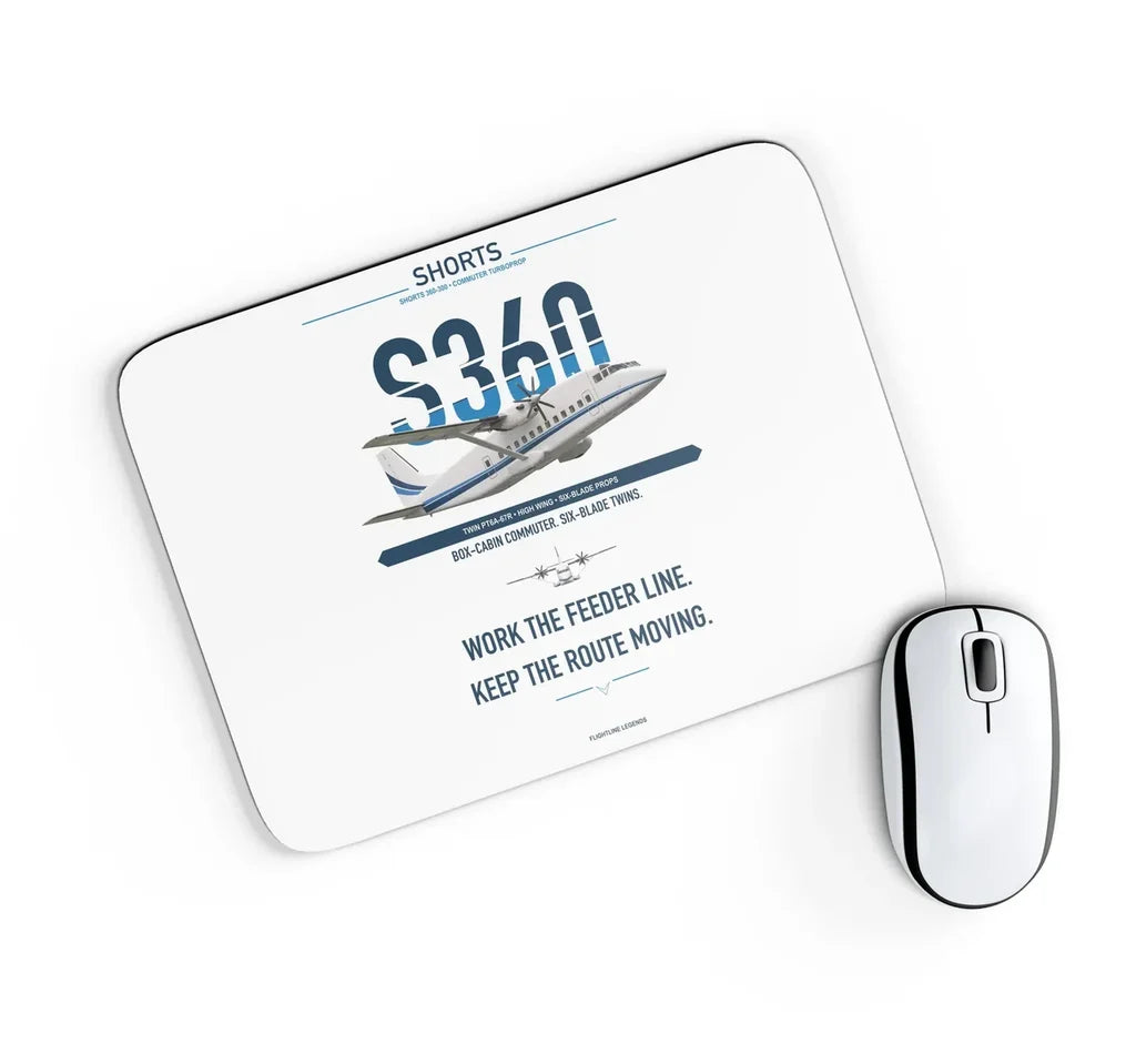 Shorts 360-300 design on white rectangle mouse pad