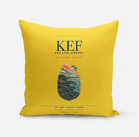 Thumbnail for Keflavík Airport (KEF) design on yellow pillow