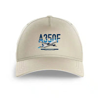 Thumbnail for Airbus A350F design on beige printed hat