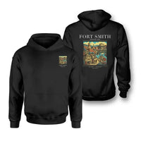 Thumbnail for FORT SMITH - Poster - Double-Side Hoodie - Black