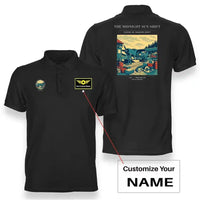 Thumbnail for VINTAGE G4284 - The Midnight Sun Shift - Double-Side Polo T-Shirt design on black+name
