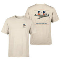 Thumbnail for Messerschmitt Bf 109G-6 design on beige t-shirt, double-side print