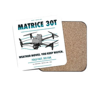 Thumbnail for DJI Matrice 30T design on white 1 piece coaster