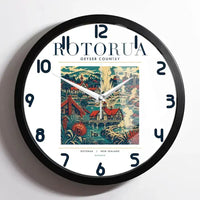 Thumbnail for ROTORUA - Poster - Wall Clock Framed - White
