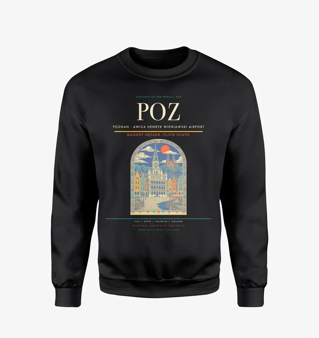 Poznan - awica Henryk Wieniawski Airport POZ Sweatshirt - Black