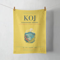 Thumbnail for Kagoshima Airport (KOJ) design on yellow towel