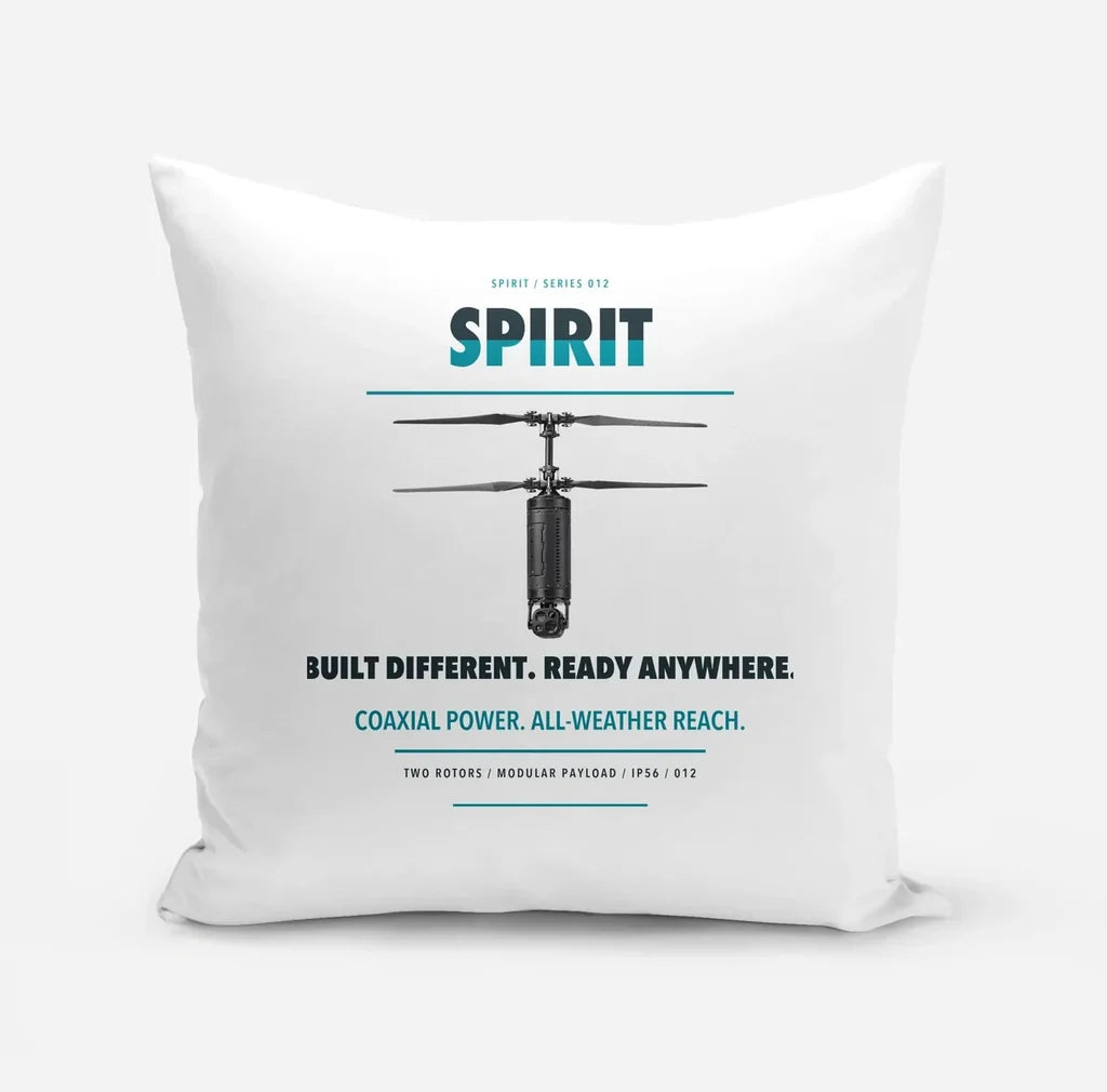 Ascent AeroSystems Spirit design on white pillow