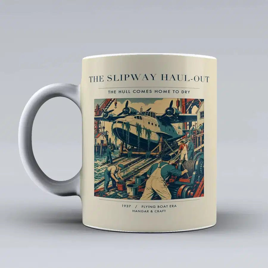 VINTAGE G4440 - The Slipway Haul-Out - Ceramic Mug design on beige