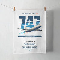 Thumbnail for Boeing 747-400 design on white towel