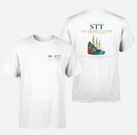 Thumbnail for Cyril E. King Airport (STT) design printed on white double-side t-shirt