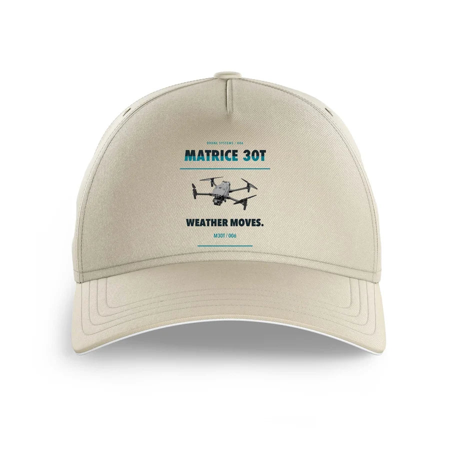 DJI Matrice 30T design on beige printed hat