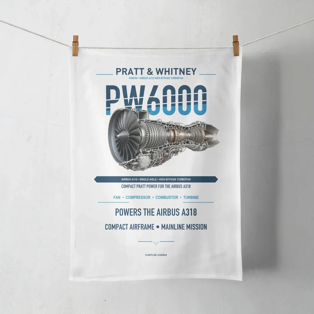 PW6000 design on white towel