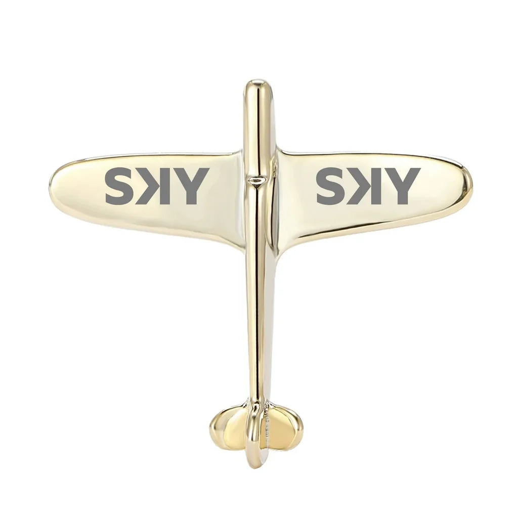 Airplane Shape Brooch - view 2