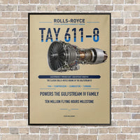 Thumbnail for TAY 611-8 vertical canvas print - framed - beige background