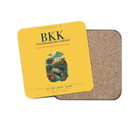 Thumbnail for Bangkok Suvarnabhumi Airport (BKK) design on yellow 1 piece coaster