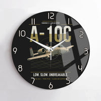 Thumbnail for A-10C Thunderbolt II design on black no frame wall clock