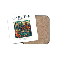 Thumbnail for CARDIFF - Poster - Coaster - White
