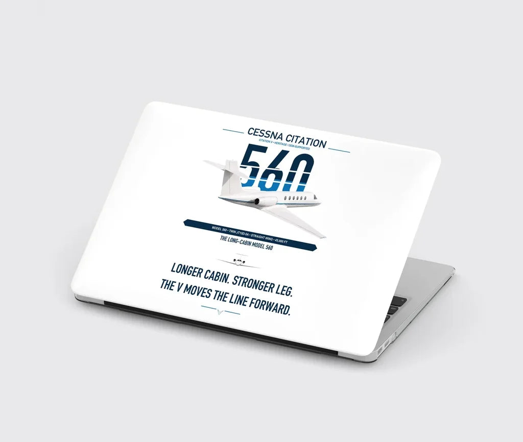 Cessna Citation 560 - Citation V design on white MacBook case