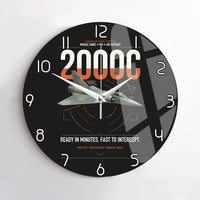 Thumbnail for Dassault Mirage 2000C RDI design on black no frame wall clock
