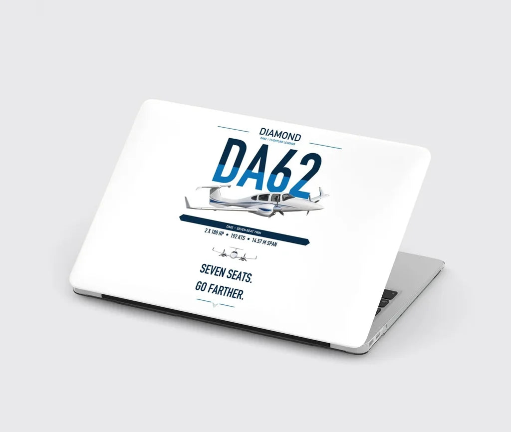 Diamond DA62 design on white MacBook case