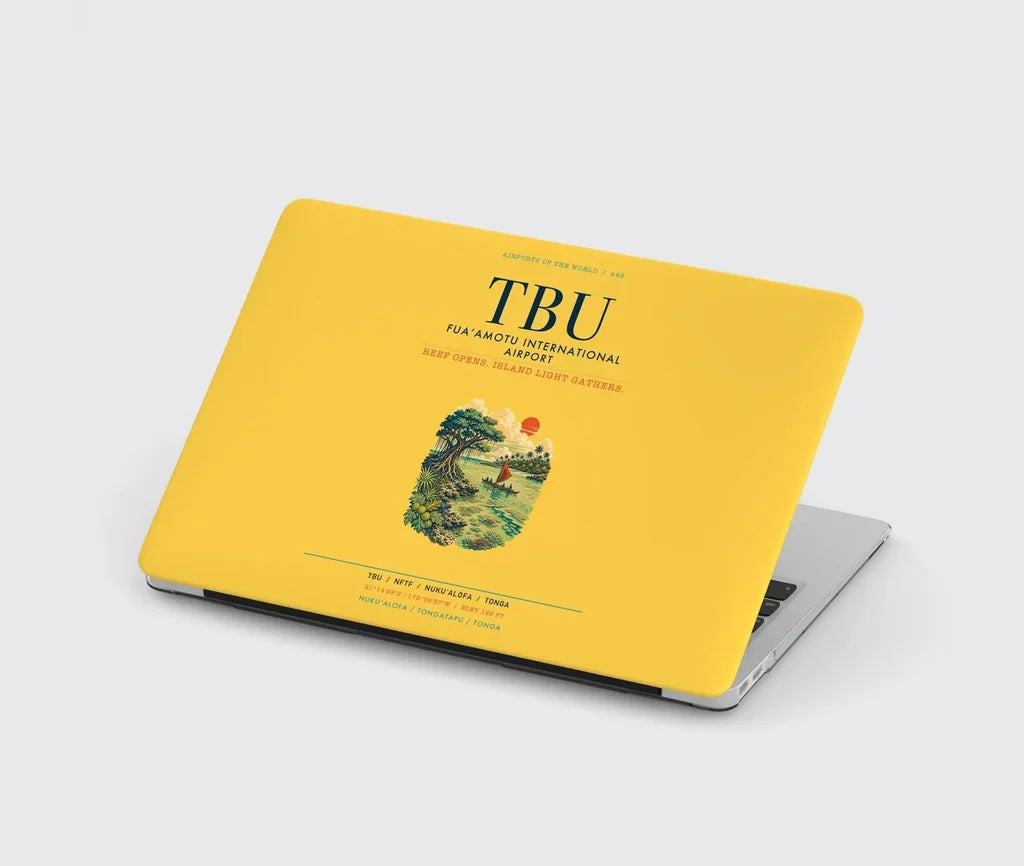 Fuaʻamotu International Airport (TBU) design on yellow MacBook case