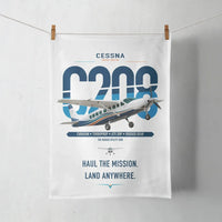 Thumbnail for Cessna 208 Caravan design on white towel