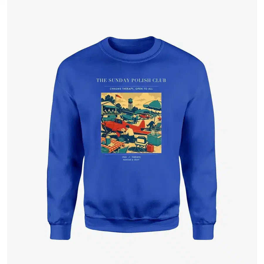 VINTAGE G4436 - The Sunday Polish Club - Designed Sweatshirts design on blue