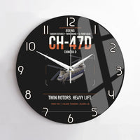 Thumbnail for Boeing CH-47D design on black no frame wall clock