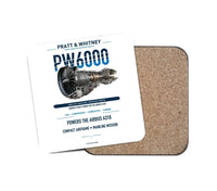 Thumbnail for PW6000 design on white 1 piece coaster
