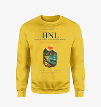 Thumbnail for Honolulu Daniel K. Inouye International Airport (HNL) design on yellow sweatshirt