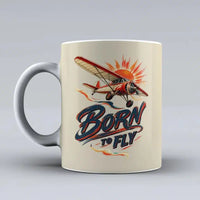 Thumbnail for 610 - Born To Fly V2 - Mug design on beige signal