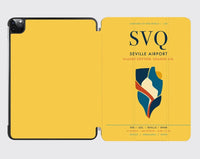 Thumbnail for Seville Airport (SVQ) design on yellow ipad tablet case