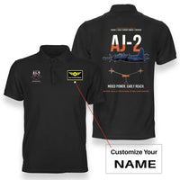 Thumbnail for AJ-2 Savage Tanker design on black+name double-side polo t-shirt, double-side print