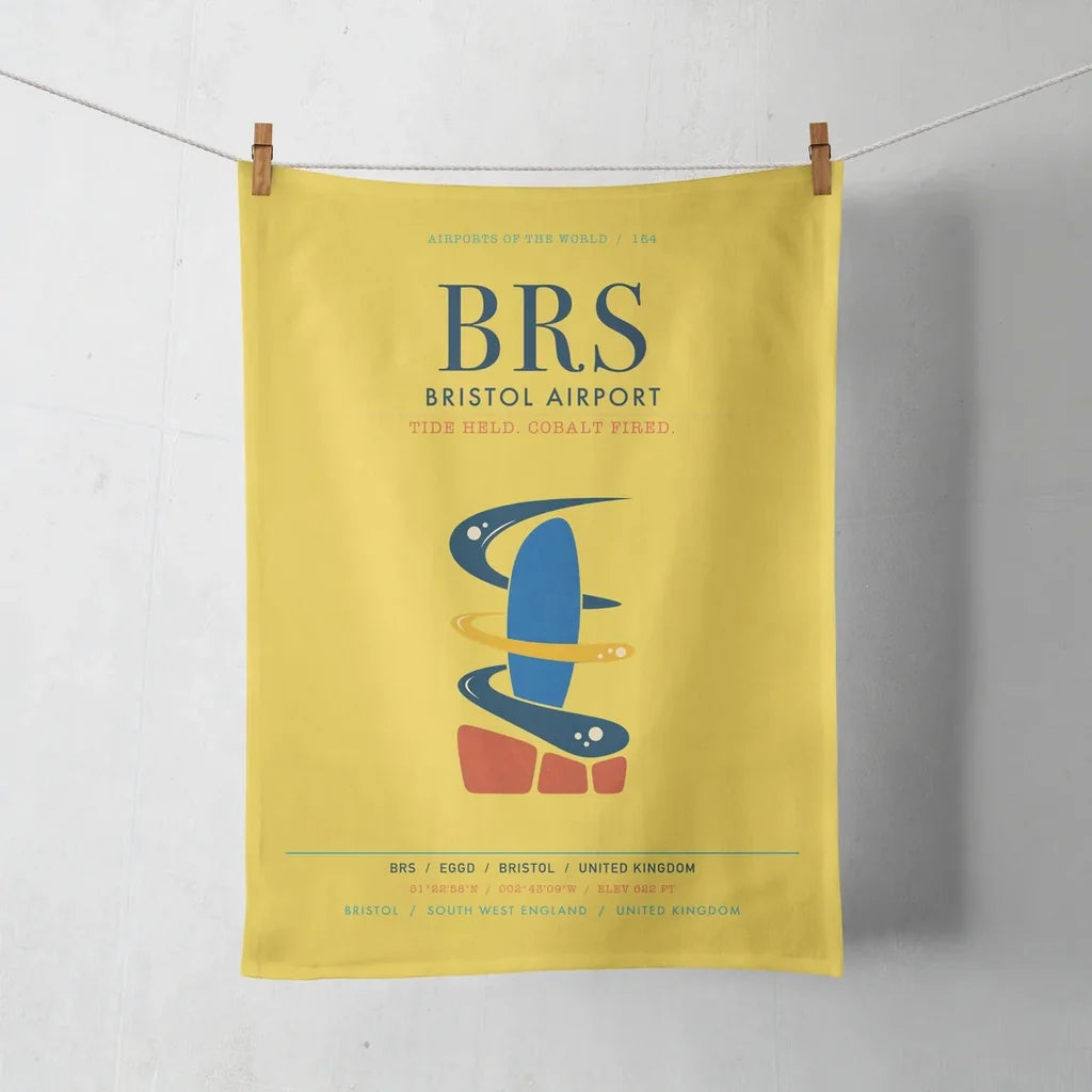 Bristol Airport (BRS) design on yellow towel