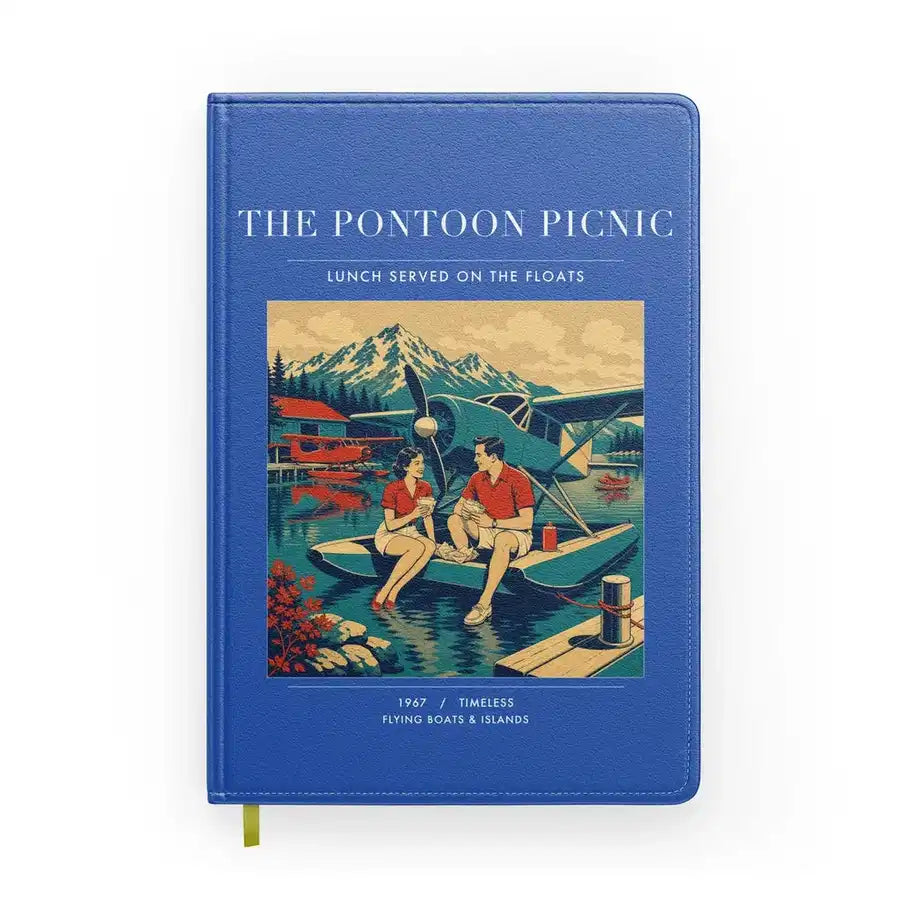 VINTAGE G4250 - The Pontoon Picnic - Designed Notebooks design on blue