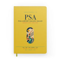 Thumbnail for Pisa Airport Galileo Galilei (PSA) design on yellow notebook
