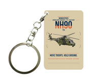 Thumbnail for NHIndustries NH90 TTH design on beige designed key chain, double-side print