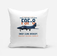 Thumbnail for F9F-8 Cougar Swept Wing Carrier Fighter design on white pillow