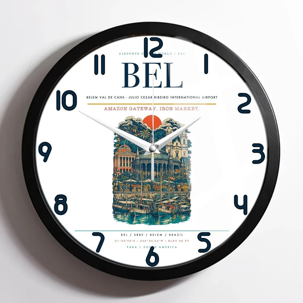 Belem Val de Cans - Julio Cezar Ribeiro International Airport BEL Wall-Clock Framed - White