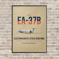 Thumbnail for EA-37B Compass Call vertical canvas print - framed - beige background