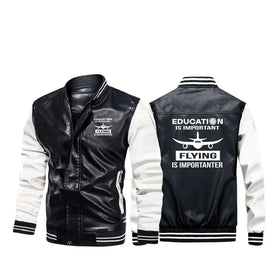 Flying is Importanter Stylish Leather Bomber Jackets