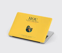 Thumbnail for William P. Hobby Airport (HOU) design on yellow MacBook case