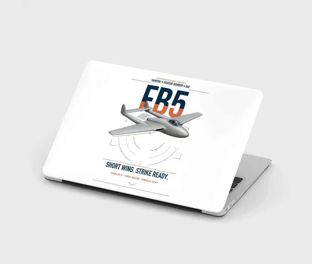 de Havilland Vampire FB5 design on white MacBook case