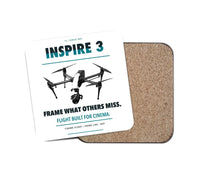 Thumbnail for DJI Inspire 3 design on white 1 piece coaster