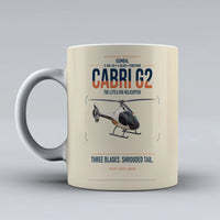 Thumbnail for Guimbal Cabri G2 design on beige ceramic mug, double-side print