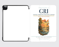 Thumbnail for Central Nebraska Regional Airport (GRI) design on white ipad tablet case