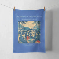 Thumbnail for VINTAGE G4511 - The Dispersal Field Breakfast - Designed Towels design on blue